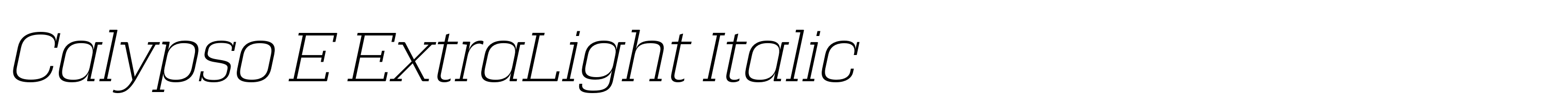 Calypso E ExtraLight Italic